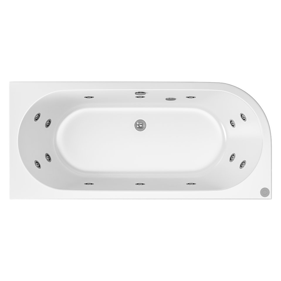 Biscay 1700x800 (440) RH c/w 14 jet whirlpool Beauforte