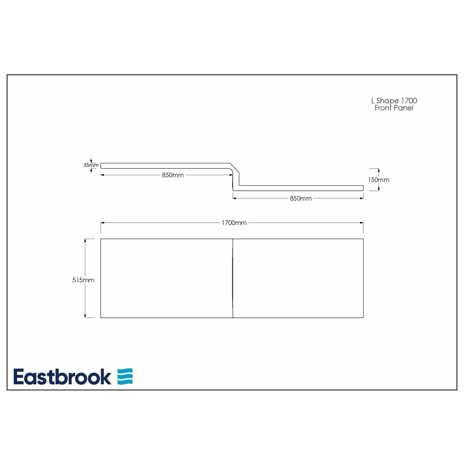 Shannon L -Shape 1700 front panel Beauforte