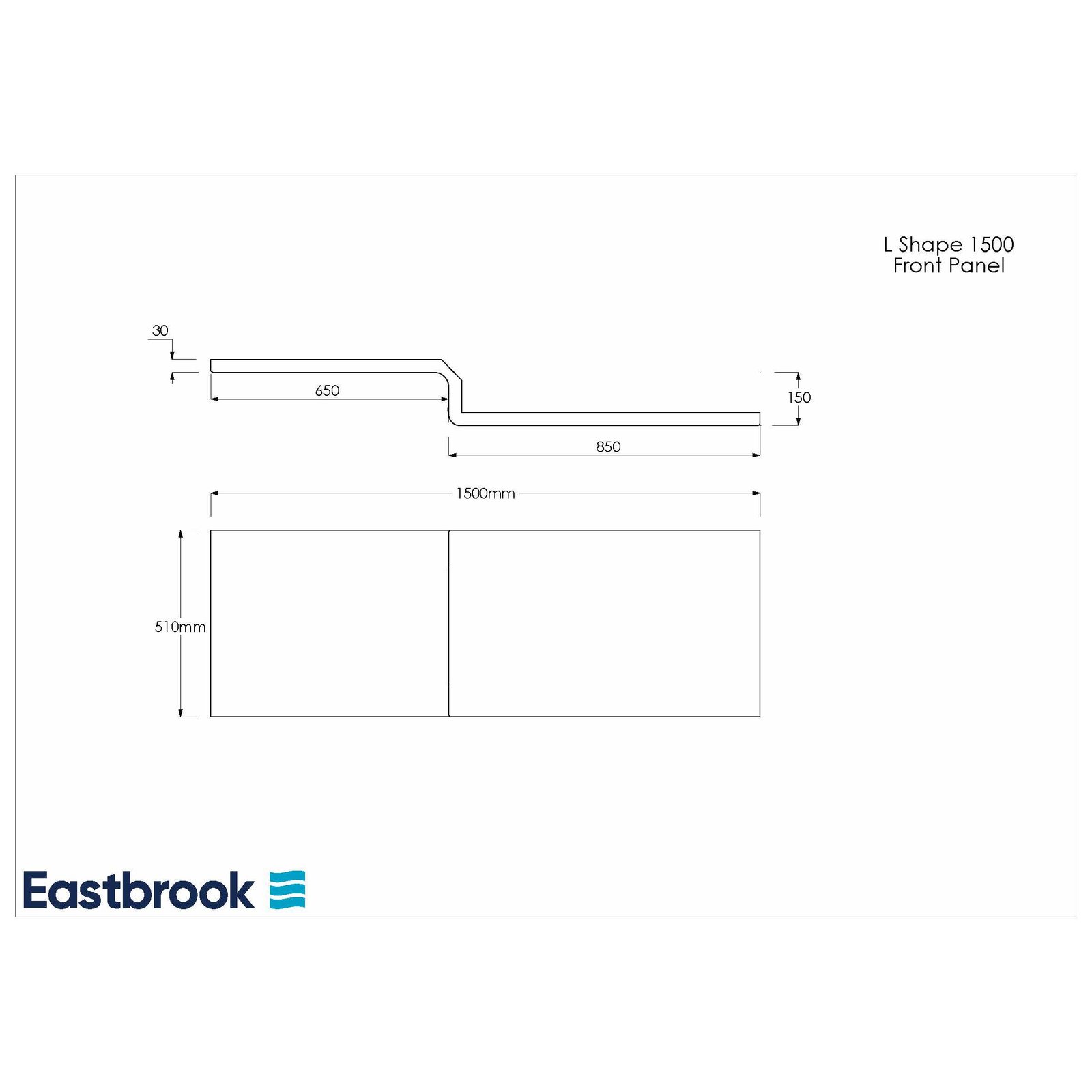 Shannon L -Shape 1500 front panel Beauforte