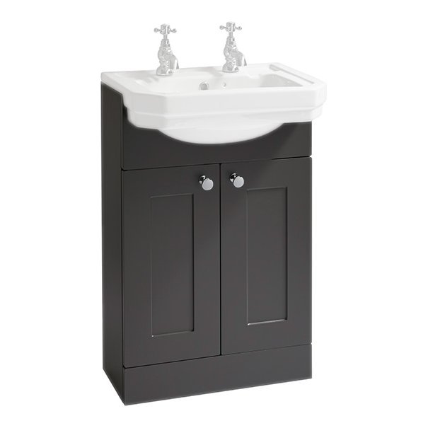 Dunbar Semi Recessed Basin Unit Ash Grey