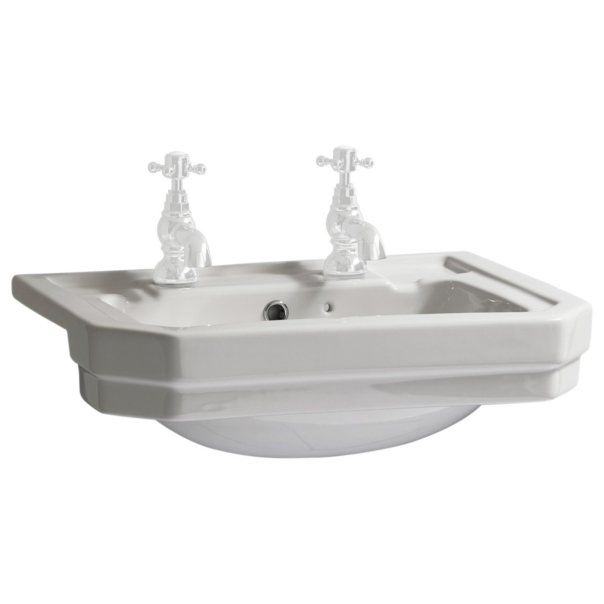 Dunbar Semi Recessed Basin 2TH