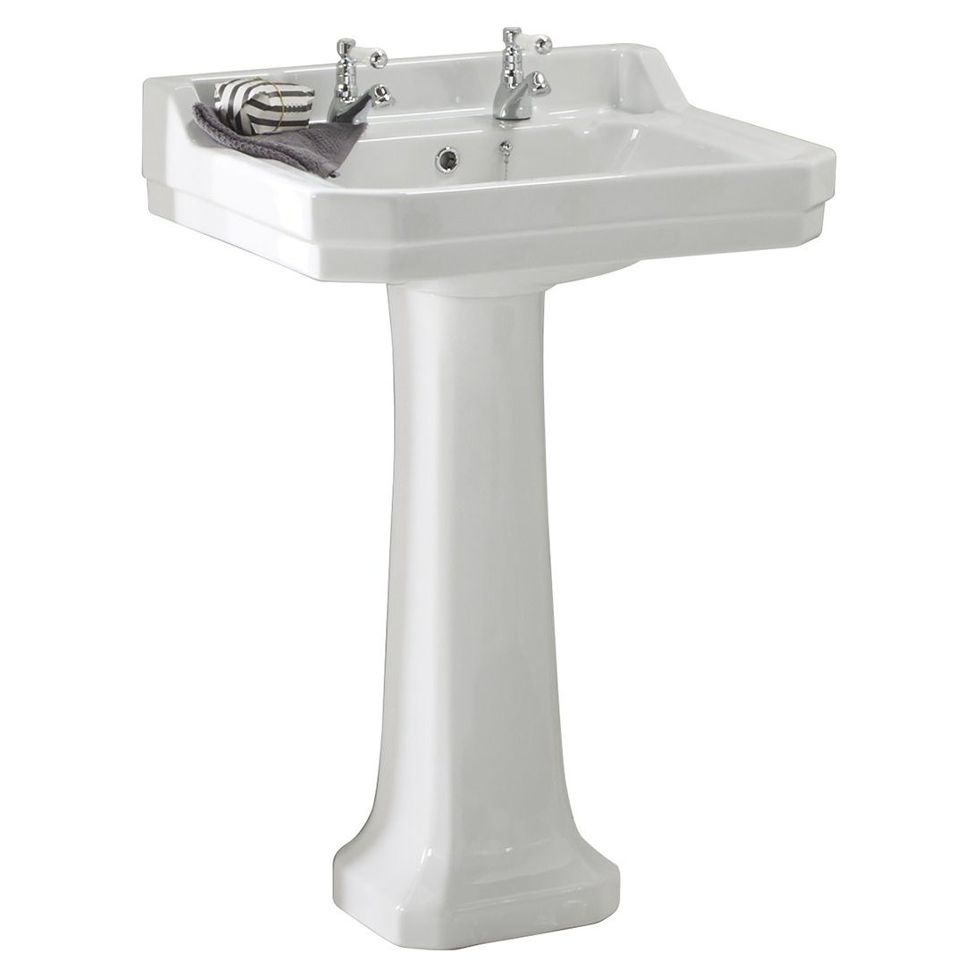 Dunbar 610 2-Tap Hole Basin & Pedestal