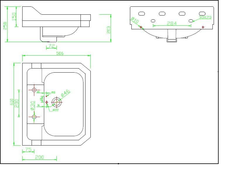 Dunbar 610mm 2TH Washbasin
