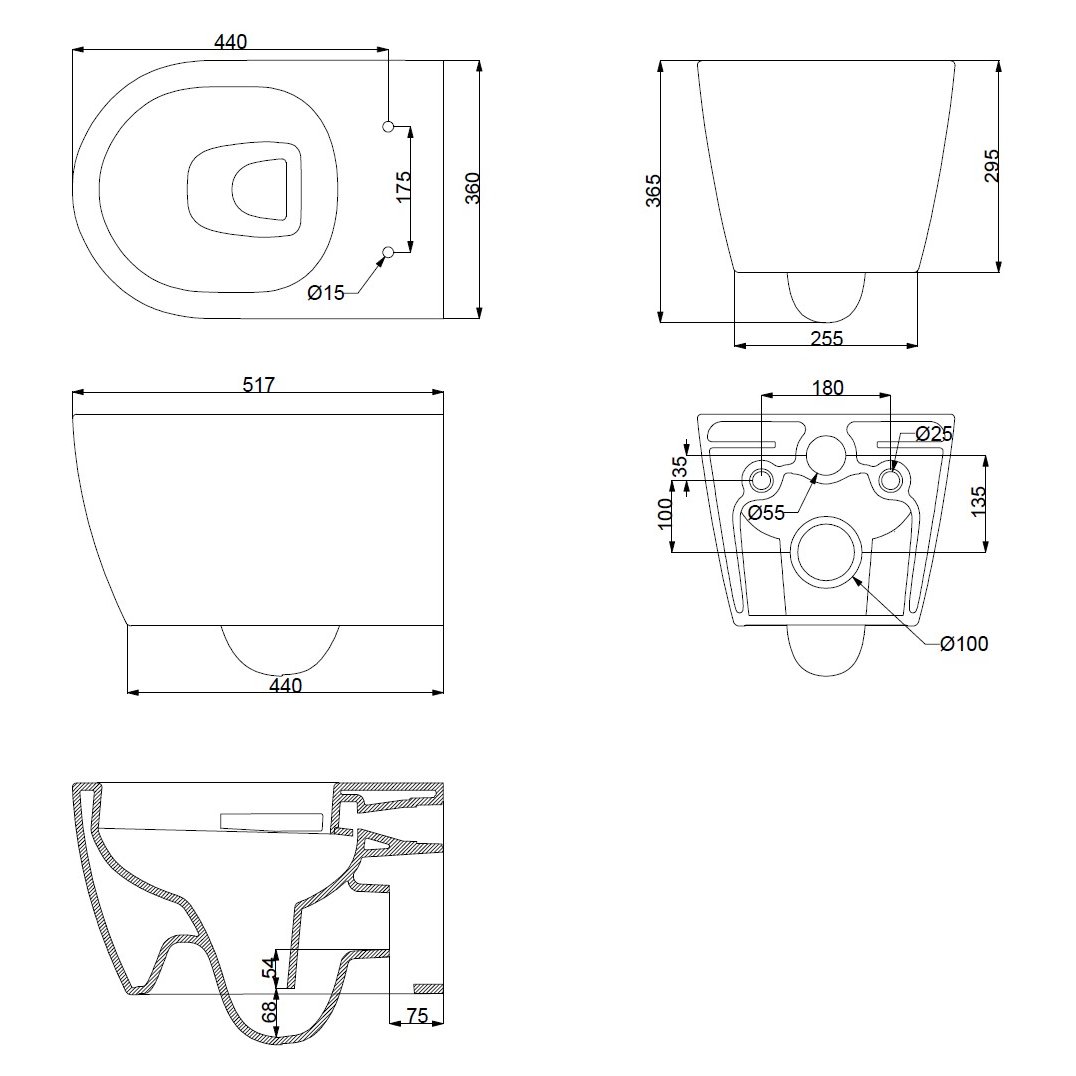 Jura Rimless Wall Hung Pan and Soft Close Seat