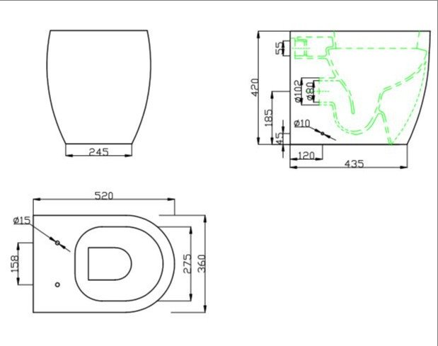 Jura BTW Pan & Soft Close Seat