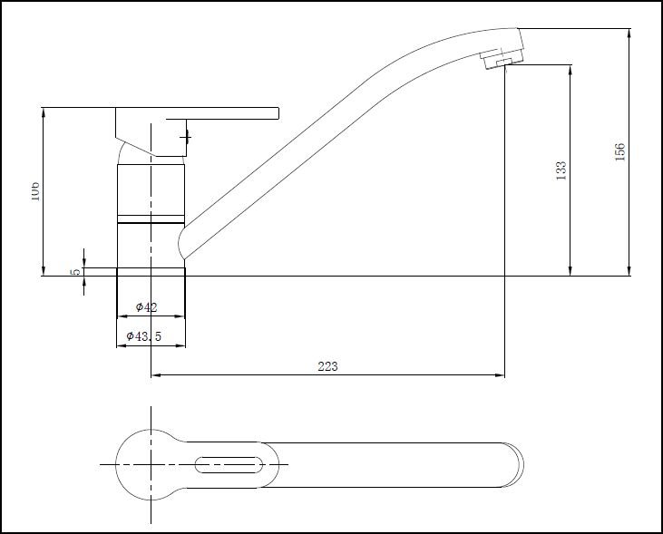 Ailsa 35mm Mono Sink Mixer