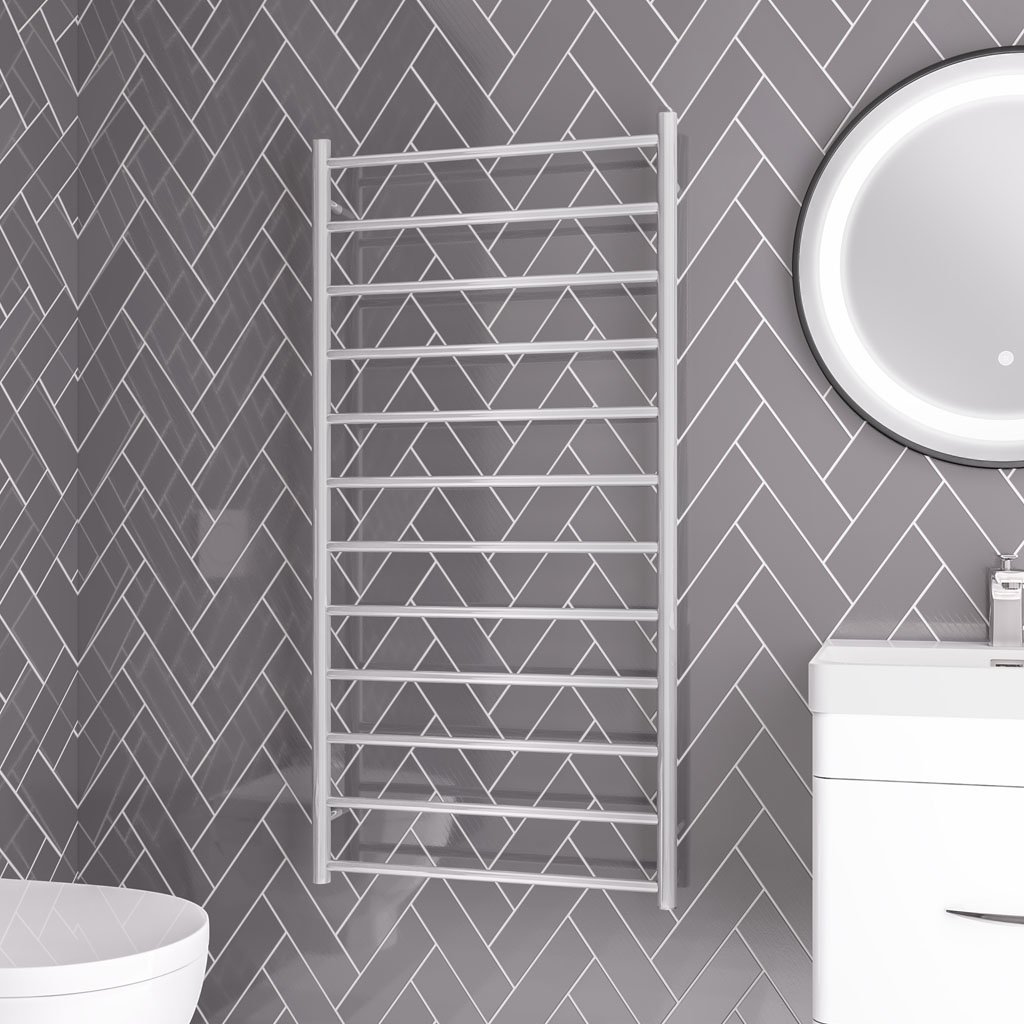 Emsbury Dry Element Towel Rail 1200 x 600 - Polished