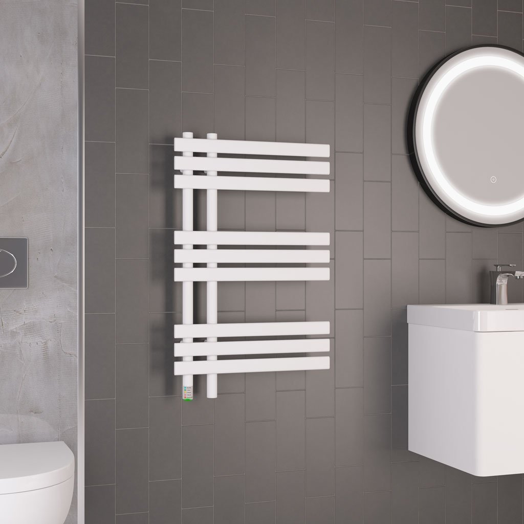 Loddon Dry Element Towel Rail 800 x 500 - Matt White