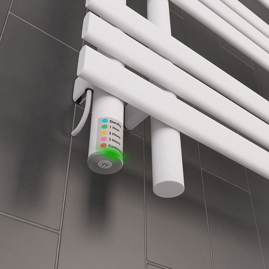 Loddon Dry Element Towel Rail 800 x 500 - Matt White