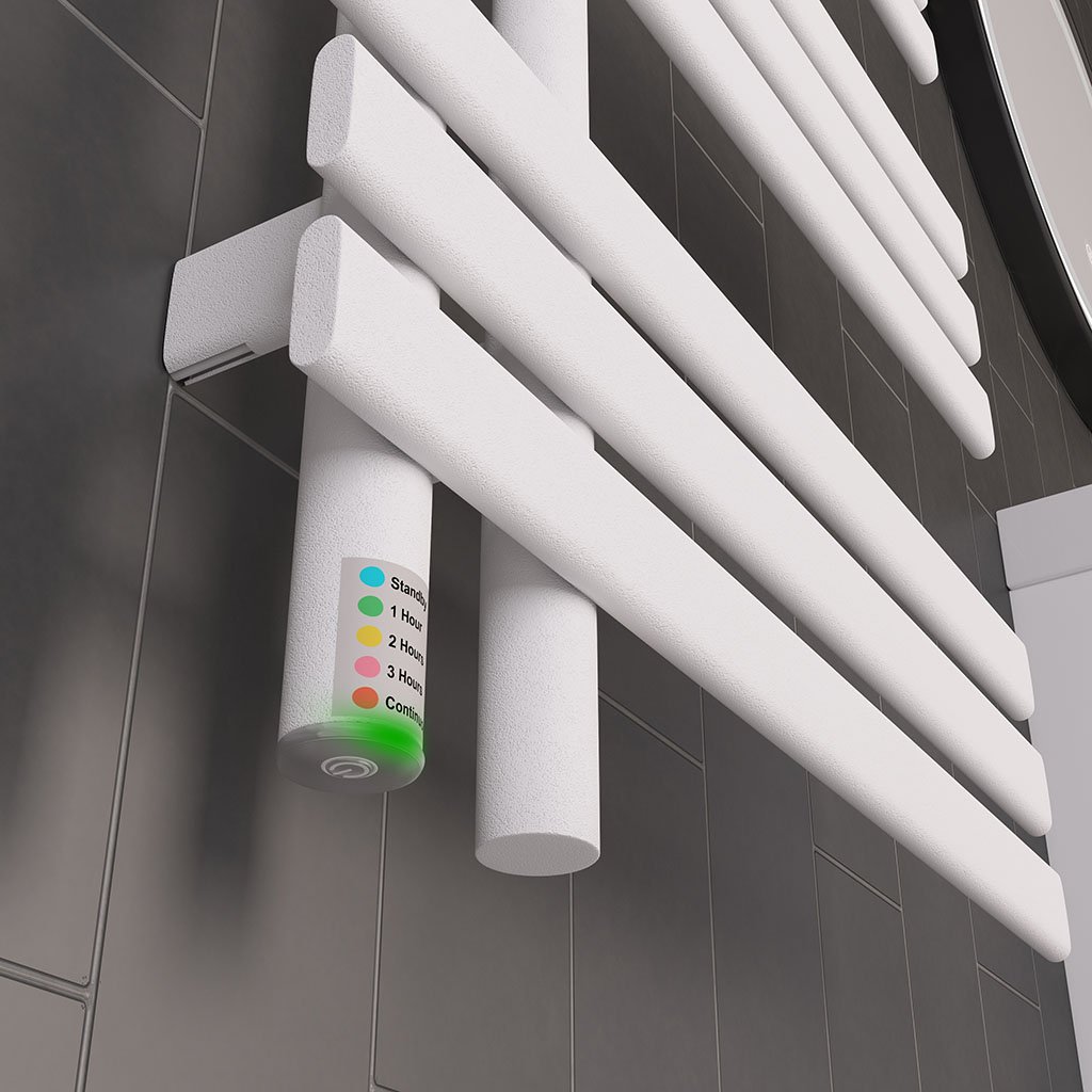 Loddon Dry Element Towel Rail 800 x 500 - Matt White