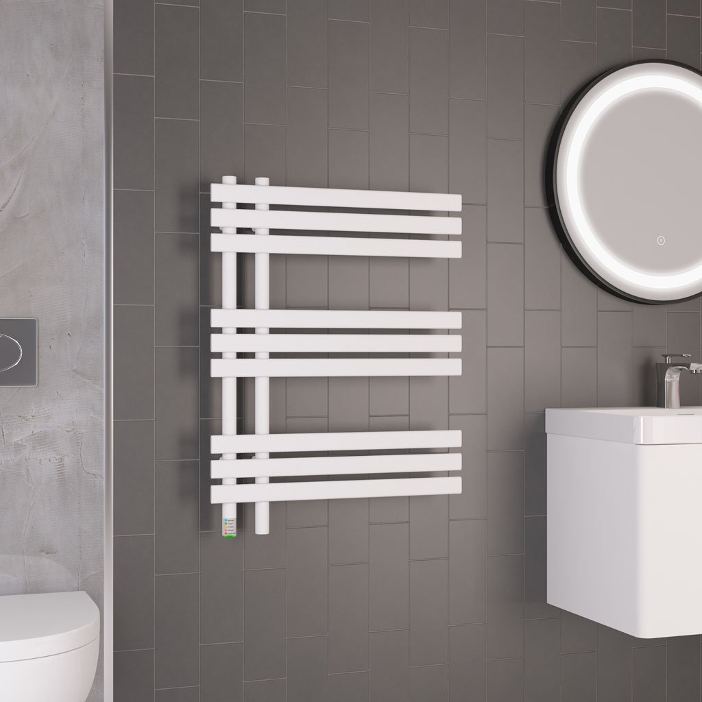 Loddon Dry Element Towel Rail 800 x 600 - Matt White