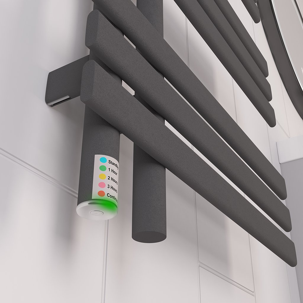 Loddon Dry Element Towel Rail 1200 x 500 - Matt Anthracite