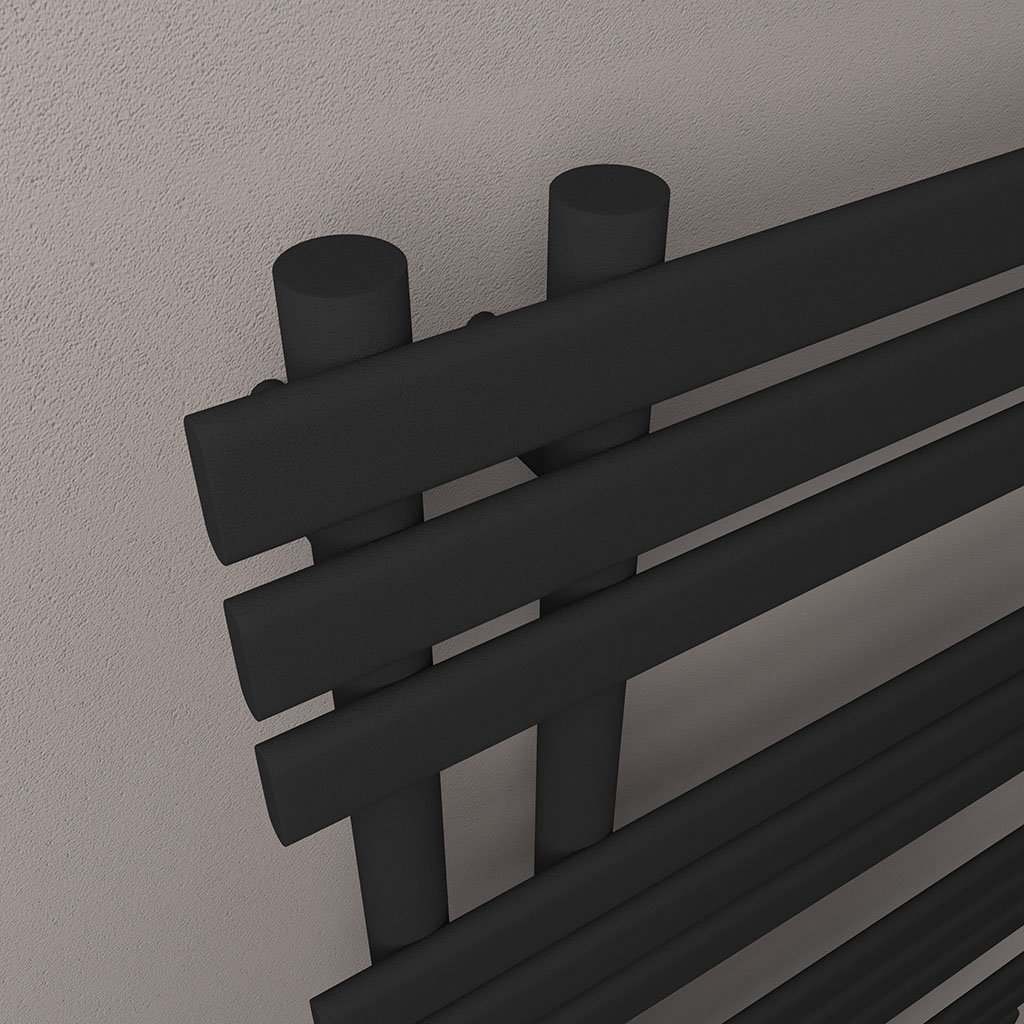 Loddon Dry Element Towel Rail 800 x 500 - Matt Black