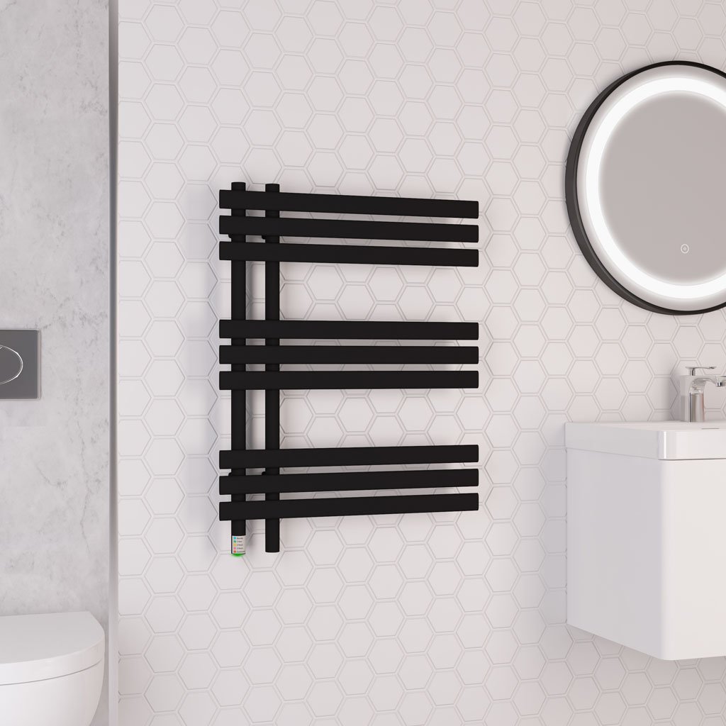 Loddon Dry Element Towel Rail 800 x 600 - Matt Black