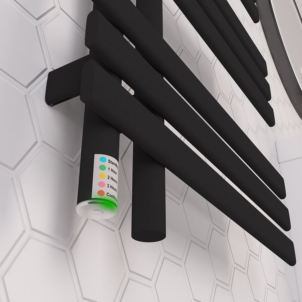 Loddon Dry Element Towel Rail 800 x 600 - Matt Black