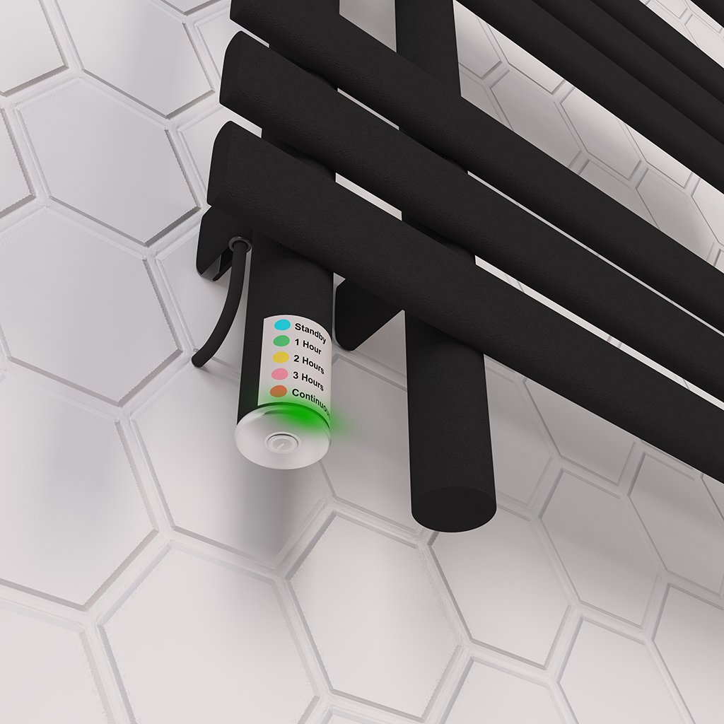 Loddon Dry Element Towel Rail 1200 x 600 - Matt Black