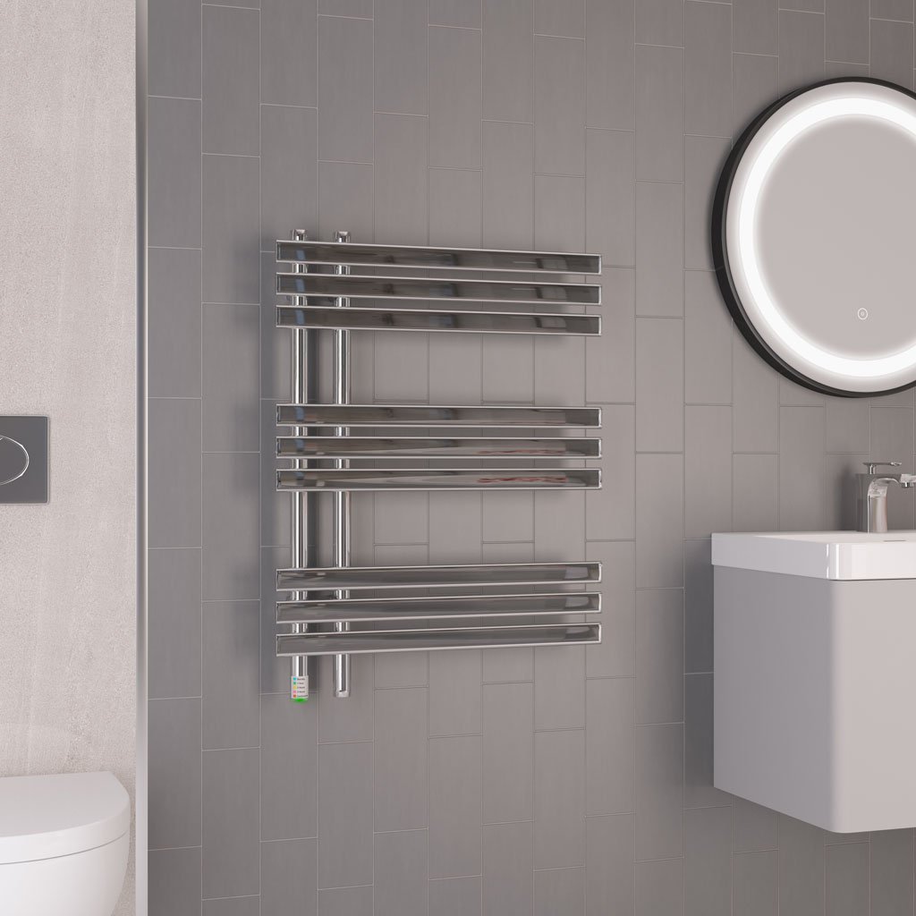 Loddon Dry Element Towel Rail 800 x 600 - Chrome