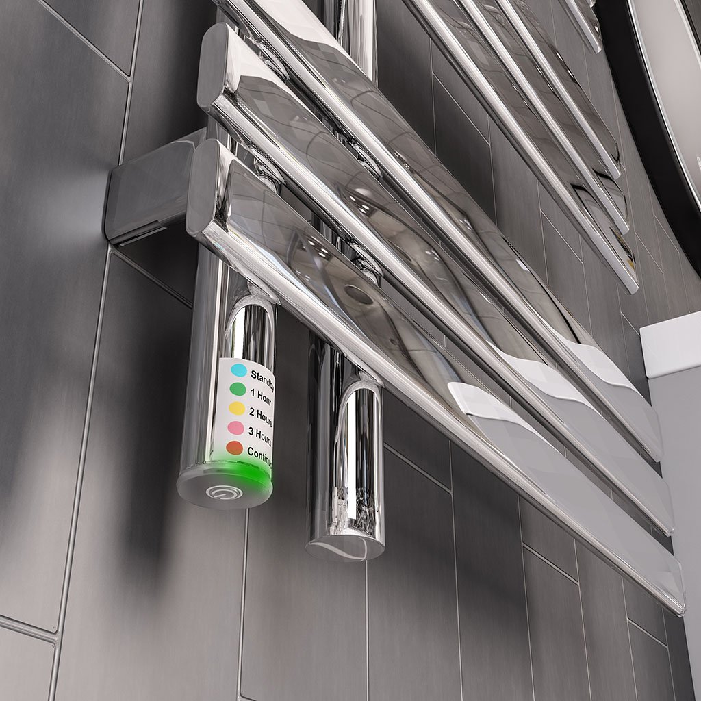 Loddon Dry Element Towel Rail 1200 x 500 - Chrome