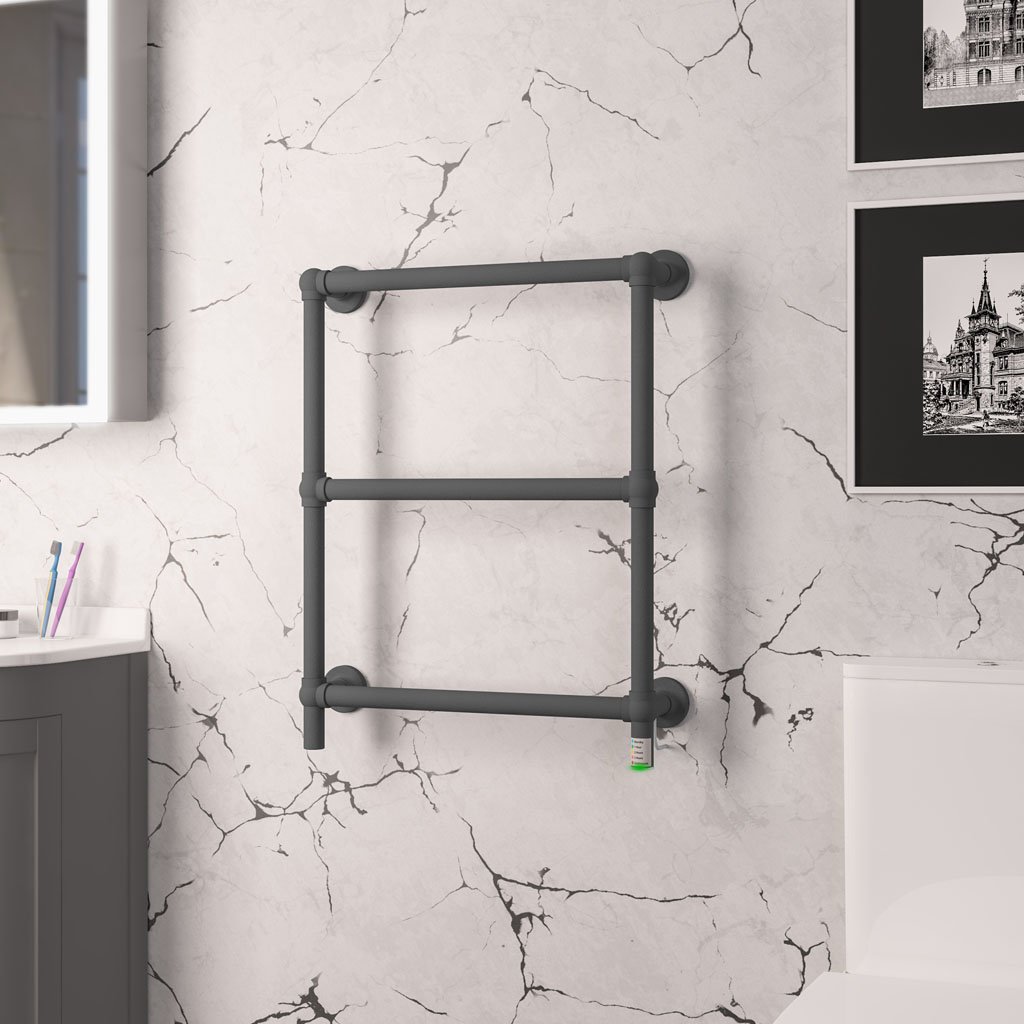 Kennet Dry Element Towel Rail 700 x 600 - Matt Anthracite