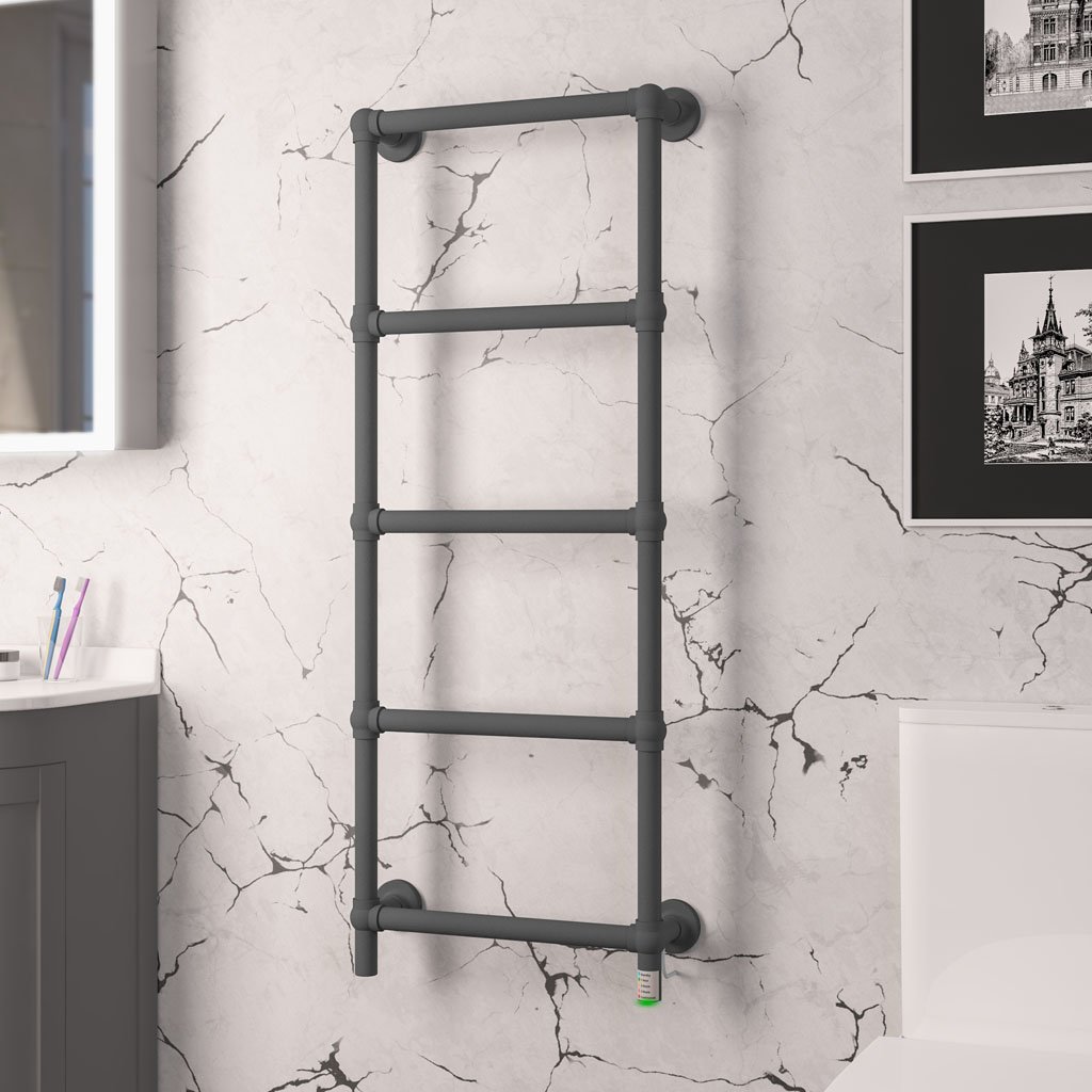 Kennet Dry Element Towel Rail 1200 x 500 - Matt Anthracite