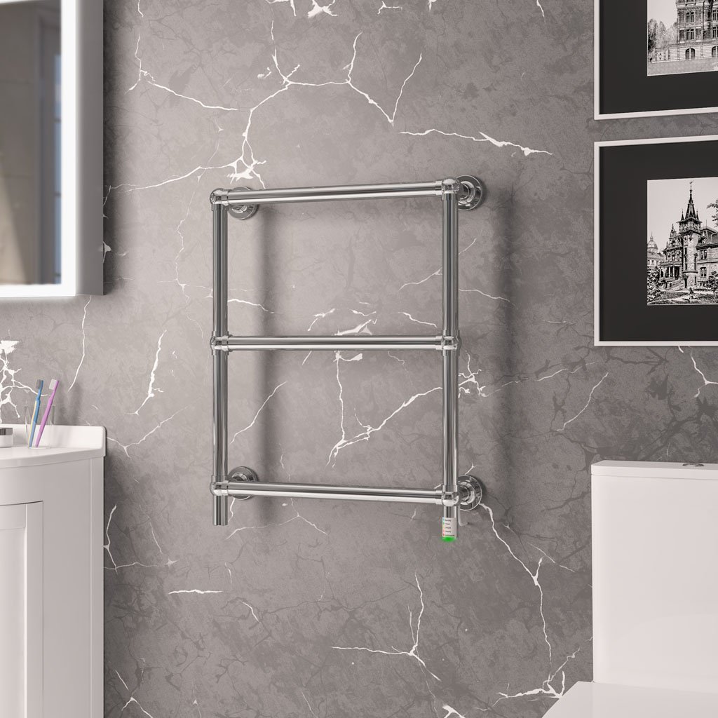 Kennet Dry Element Towel Rail 700 x 600 - Chrome