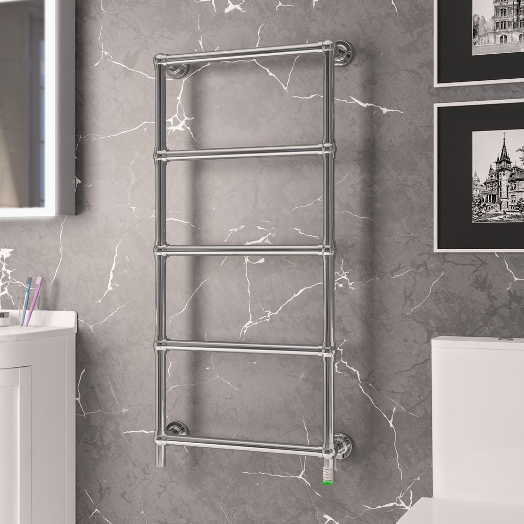 Kennet Dry Element Towel Rail 1200 x 600 - Chrome