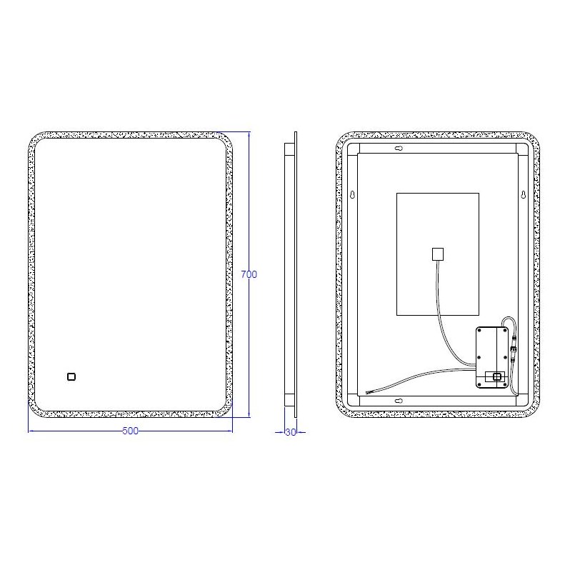 Corran LED Mirror 500 x 700mm