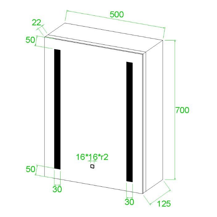 Comrie LED Mirrror Cabinet