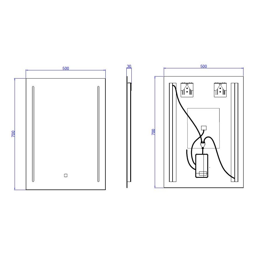 Appin LED Mirror 500 x 700mm