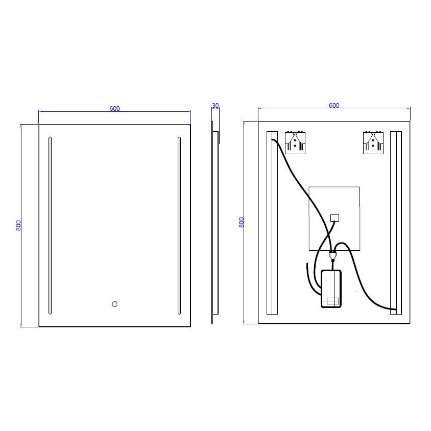 Appin LED Mirror 800 x 600mm