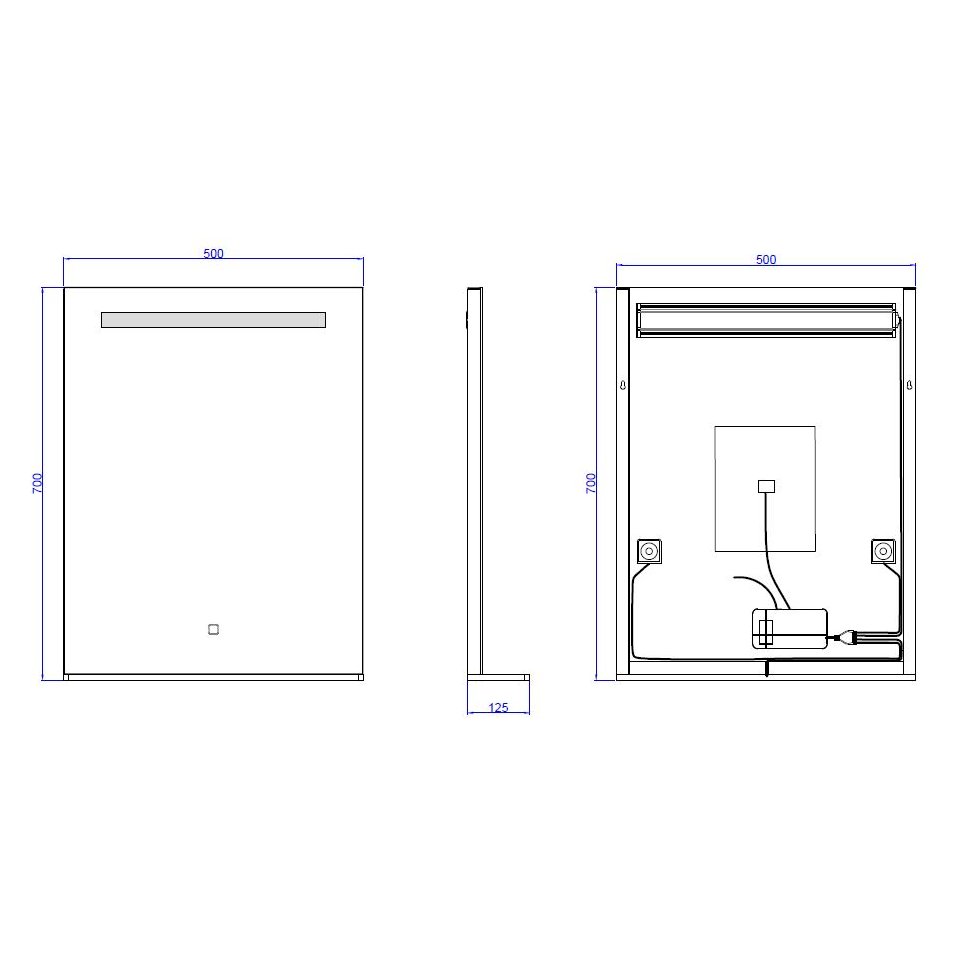 Ayr Bluetooth LED Mirror 500 x 700mm