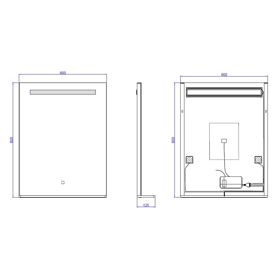Ayr Bluetooth LED Mirror 800 x 600mm