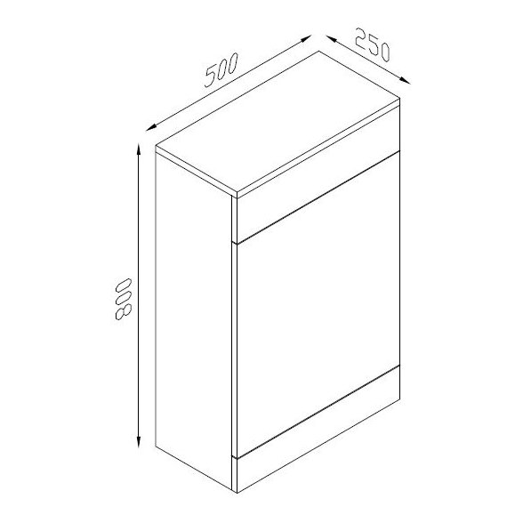 Rothes 500mm BTW WC Unit White