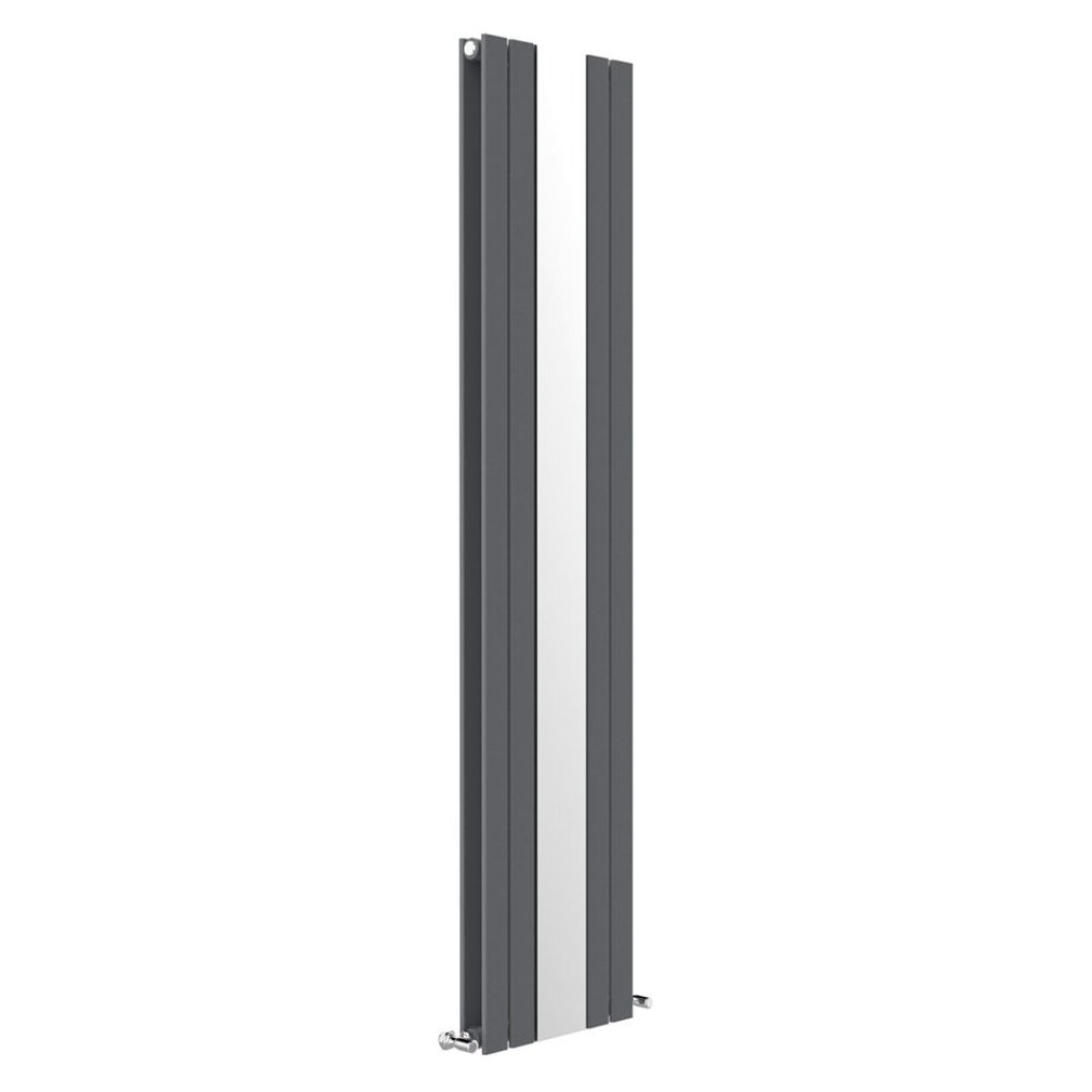 Appin 1800 x 381mm Designer Radiator Anthracite With Mirror