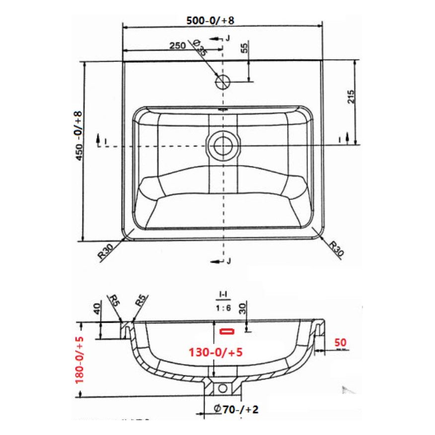Selkirk 500mm Basin Ceramic