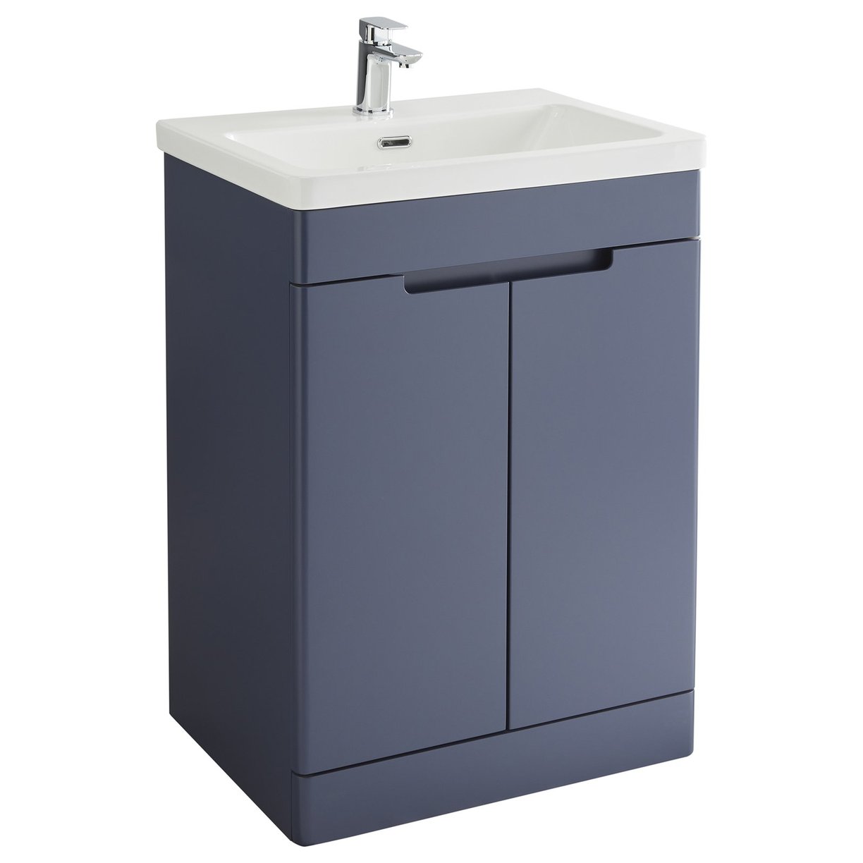 Selkirk 600 Floor Standing 2-Door Vanity Unit with Ceramic Basin