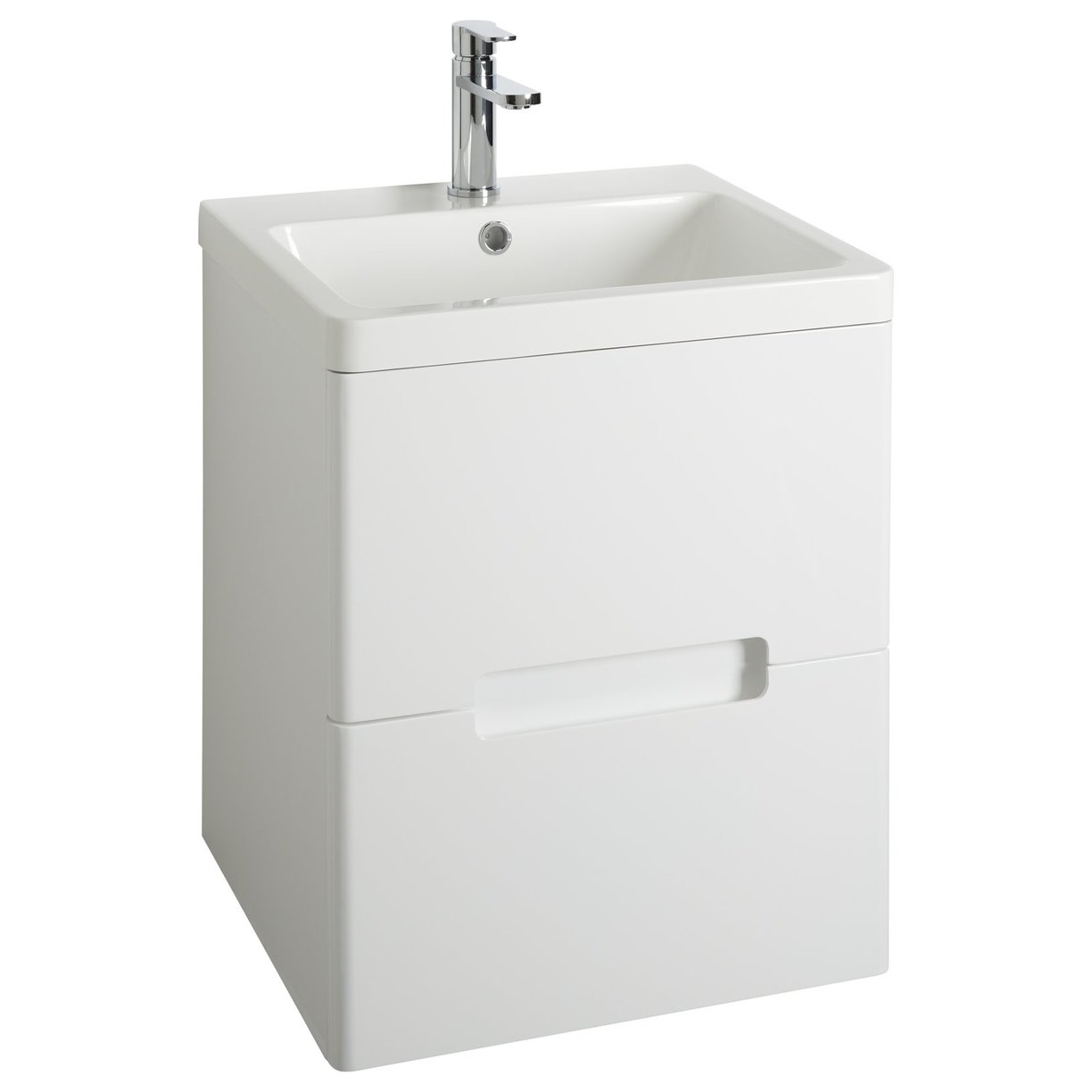 Selkirk 500 Wall Hung 2-Drawer with Ceramic Basin