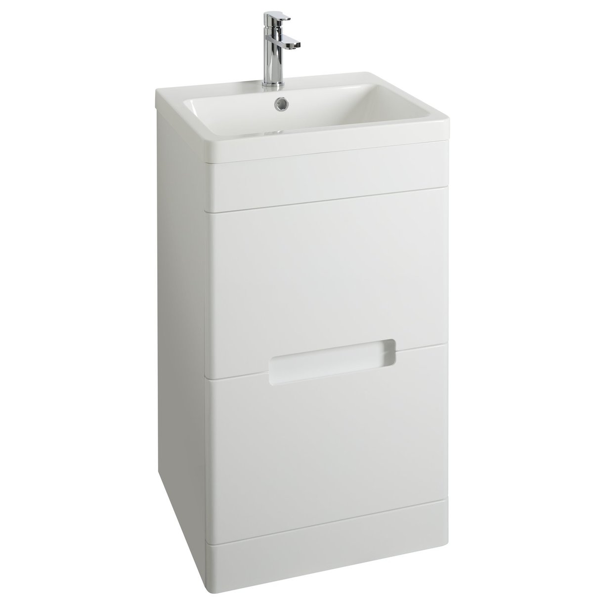 Selkirk 500 Floor Standing 2-Drawer Vanity Unit with Ceramic Basin
