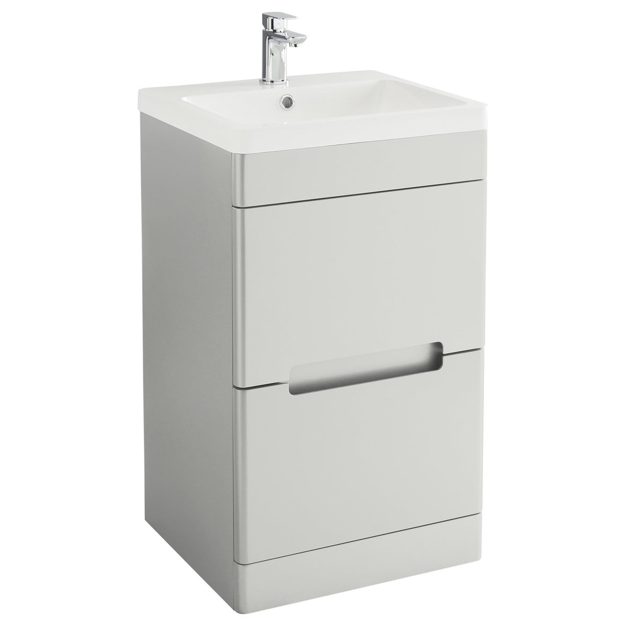 Selkirk 500 Floor Standing 2-Drawer Vanity Unit with Ceramic Basin