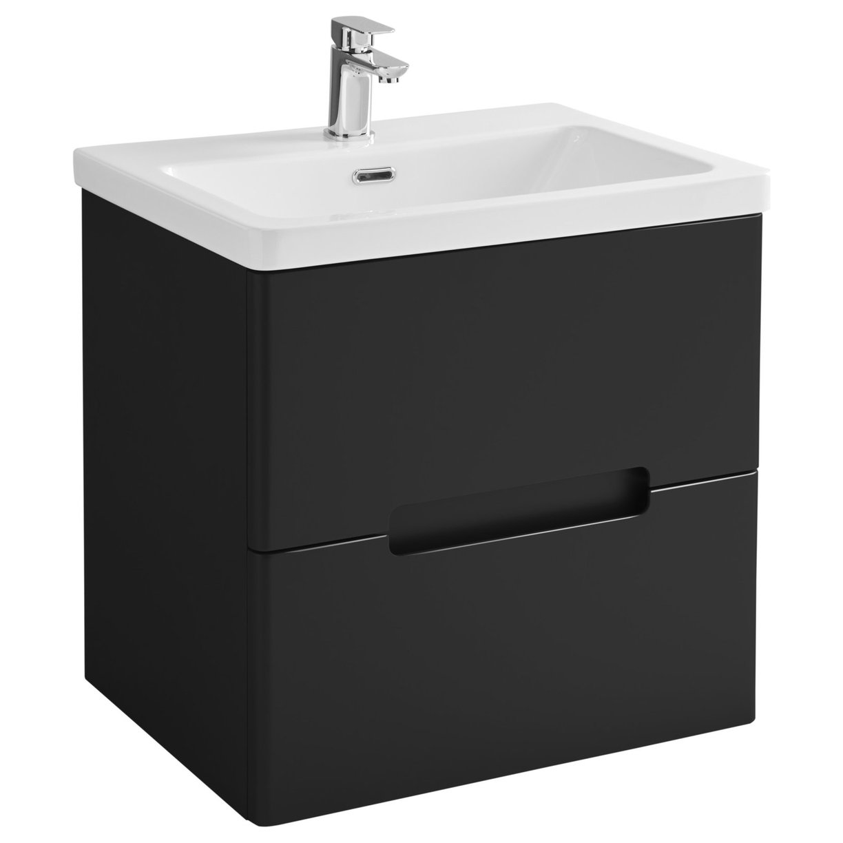 Selkirk 600 Wall Hung 2-Drawer Vanity Unit with Ceramic Basin