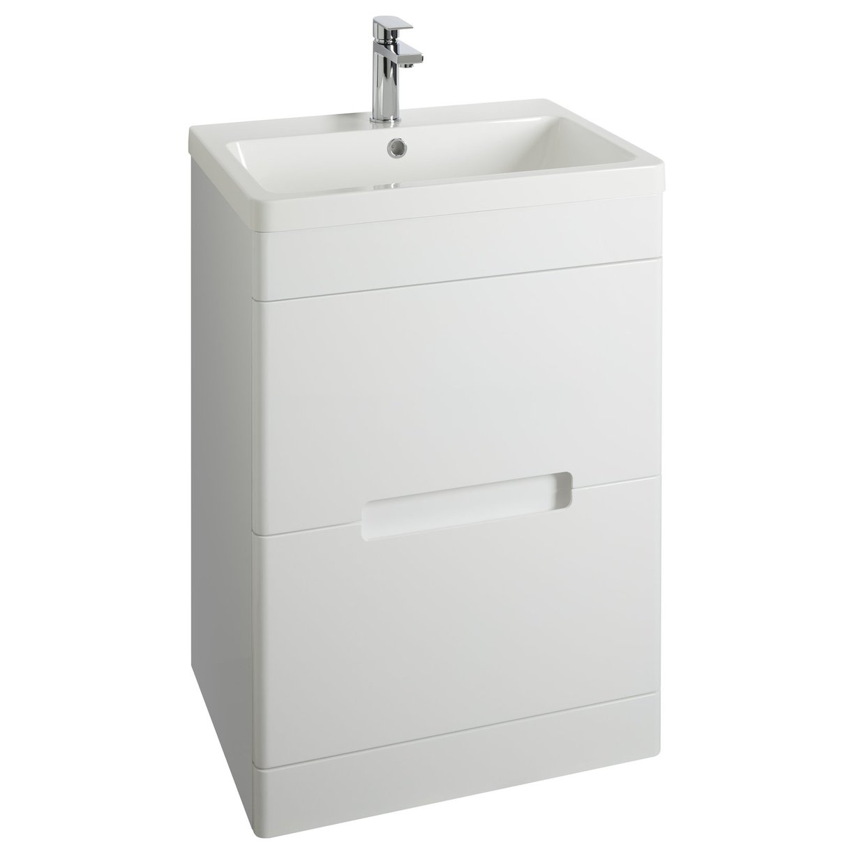 Selkirk 600 Floor Standing 2-Drawer Vanity Unit with Ceramic Basin