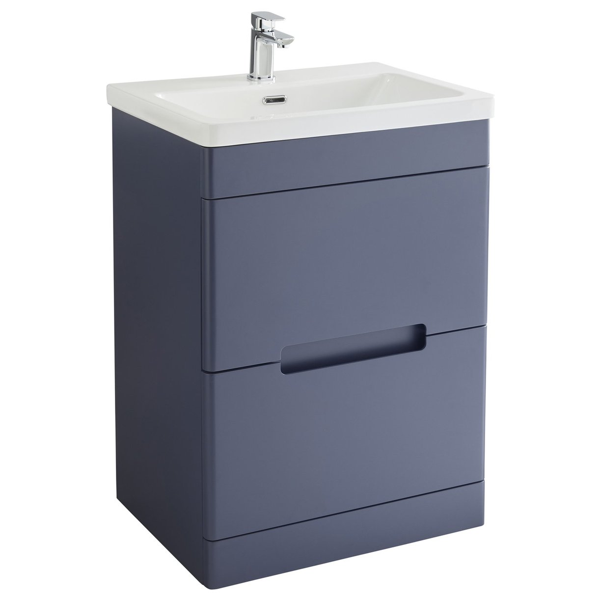 Selkirk 600 Floor Standing 2-Drawer Vanity Unit with Ceramic Basin