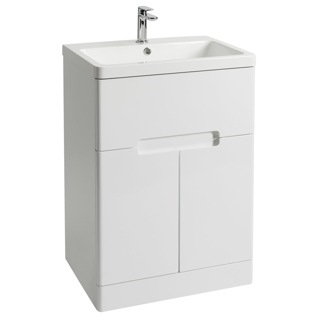 Selkirk 600 Floor Standing 1-Drawer 2-Door Vanity Unit with Armastone Basin