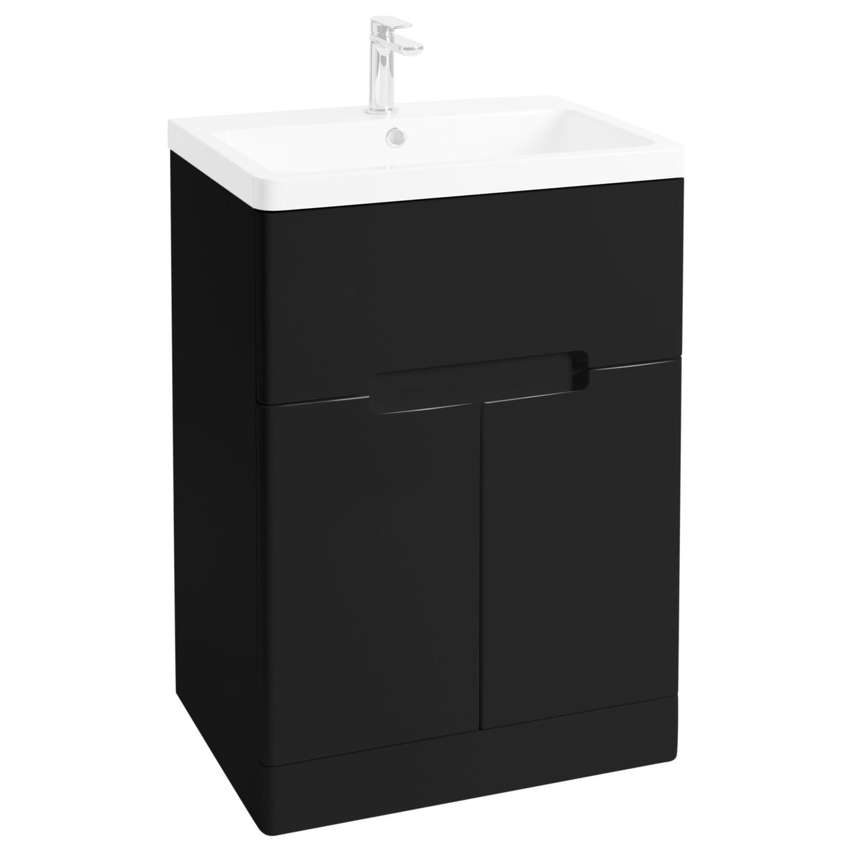 Selkirk 600mm FS 2 Door 1 Drawer Black