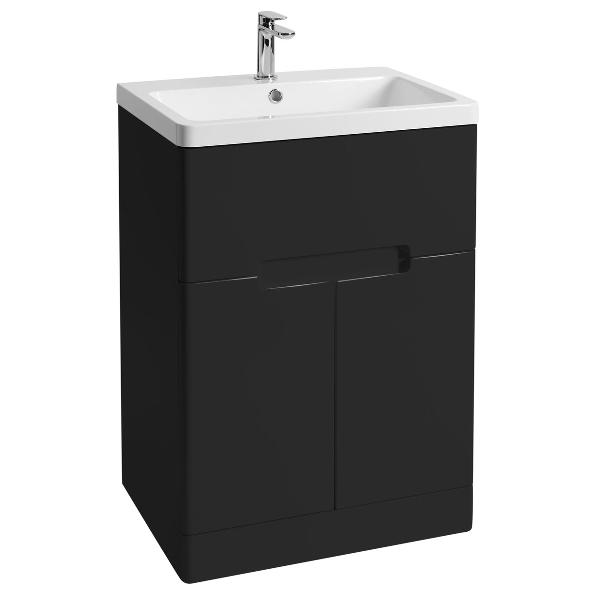 Selkirk 600 Floor Standing 1-Drawer 2-Door Vanity Unit with Ceramic Basin