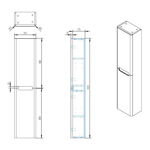 Selkirk Tall Boy Unit White