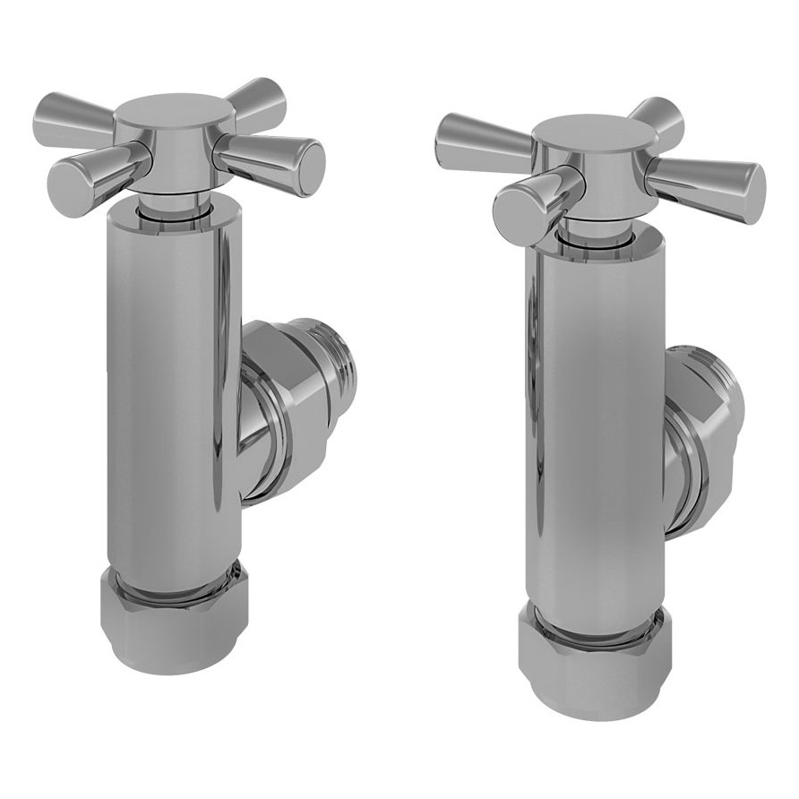 Angled Crosshead Radiator Valve (pair)