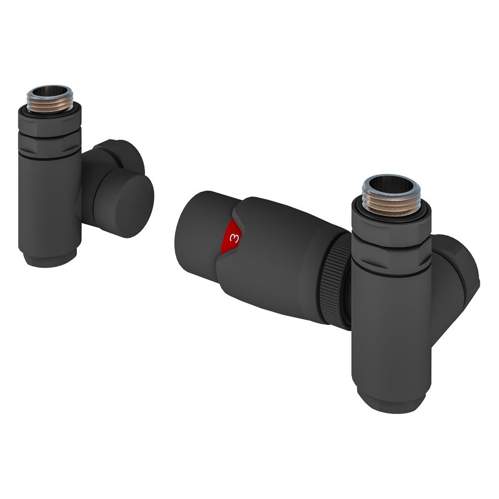 15mm Corner Dual Fuel TRV & Lockshield Valve