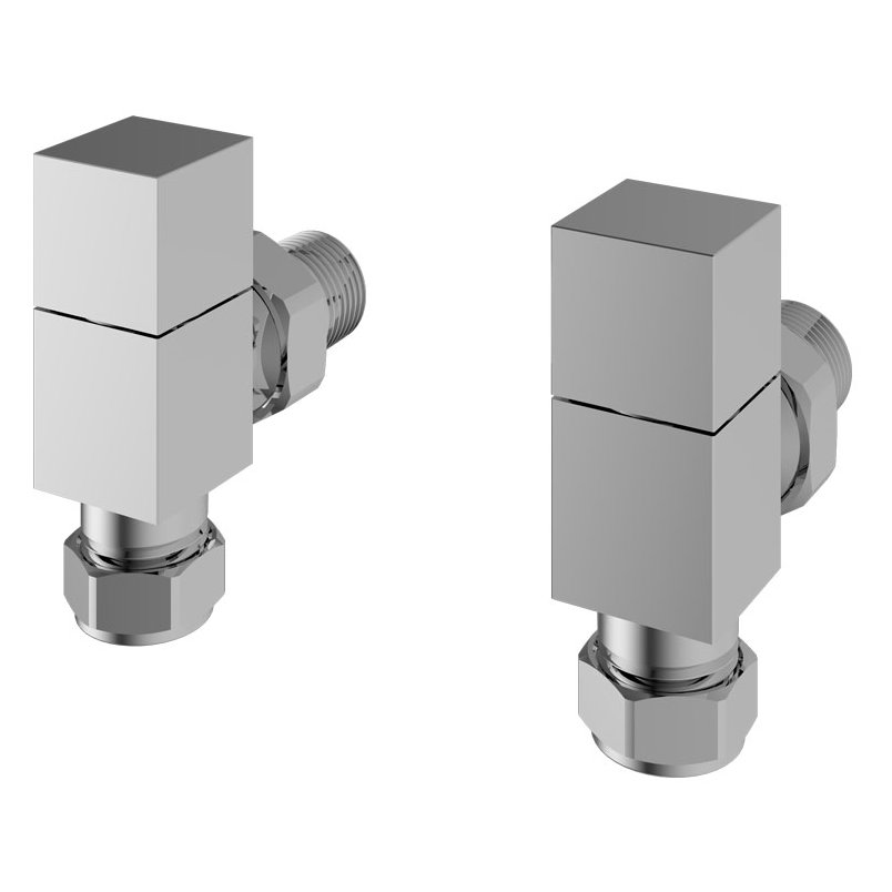 Angled Square Radiator Valves (pair)
