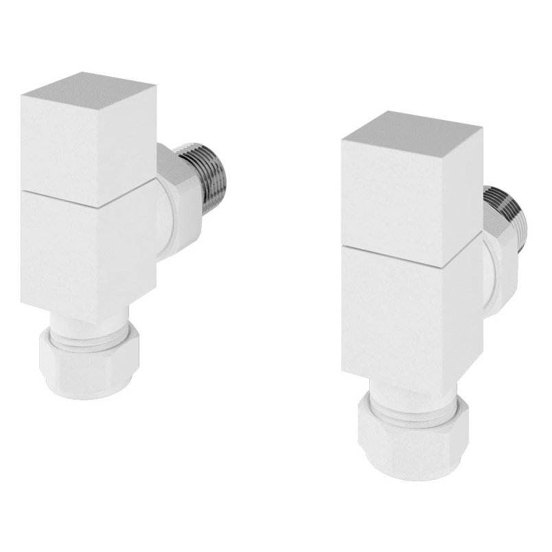 Angled Square Radiator Valves (pair)